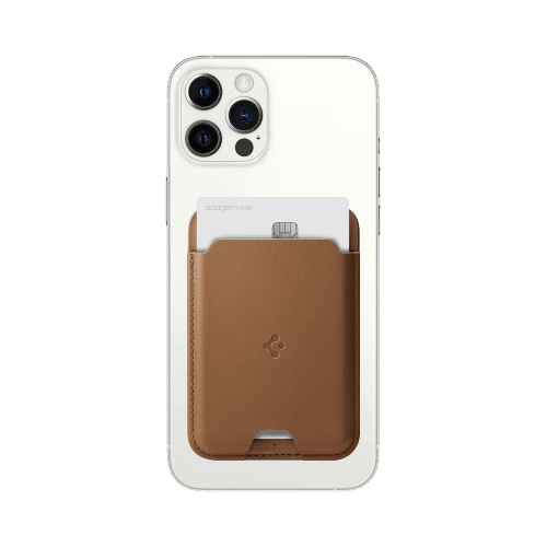 حامل بطاقات Spigen MagSafe طراز Valentinus (MagFit) - بني