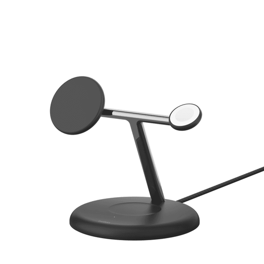 Belkin BoostCharge Pro 3-in-1 Magnetic Charging Stand with Qi2 Fast Wireless Charging 15W - Black