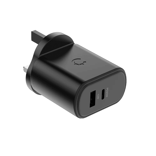 Cygnett 32W USB-C PD Dual Port Wall Charger - Black
