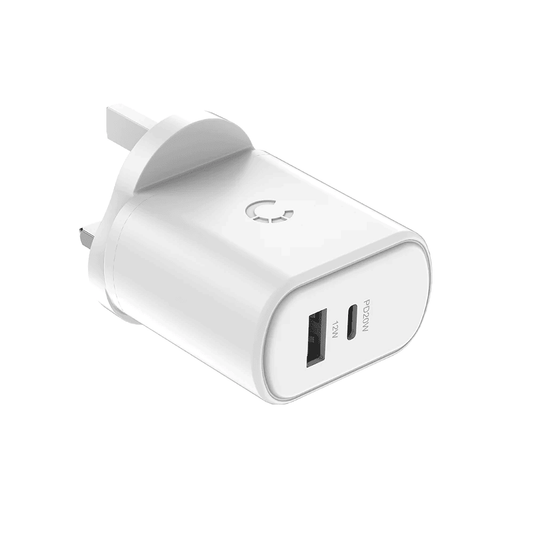 Cygnett 32W USB-C PD Dual Port Wall Charger - White