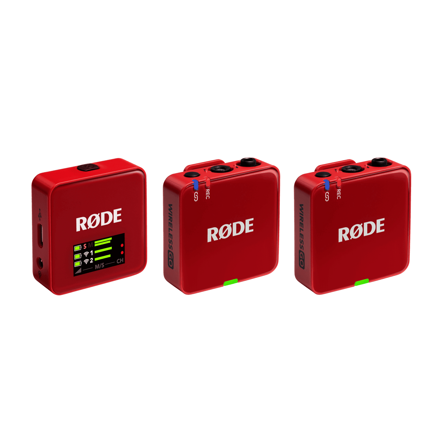 نظام الميكروفون اللاسلكي المدمج RØDE Wireless GO (الجيل الثالث) - أحمر