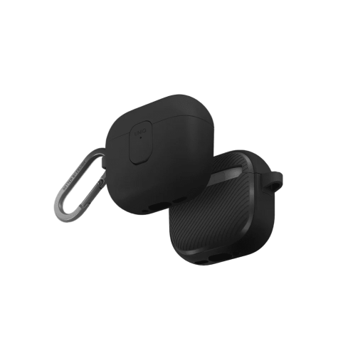 جراب UNIQ CLYDE AIRPODS الجيل الرابع بقفل – فحمي ورمادي