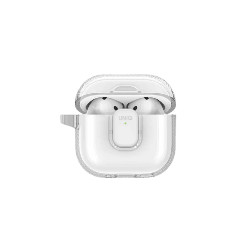 UNIQ GLASE PRO AIRPODS 4TH GEN LOCK CASE - GLOSSY CLEAR