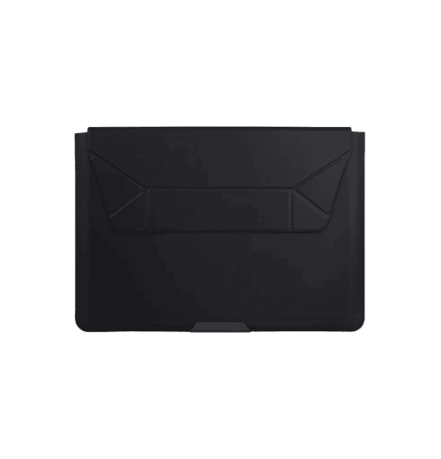 Uniq Oslo Laptop Sleeve with Foldable Stand Up to 14” - Jet Black