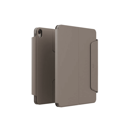 جراب Uniq Rovus Snapmount المغناطيسي القابل للفصل والدوران 360 درجة لجهاز iPad 11 بوصة A16 (2025) و10.9 بوصة الجيل العاشر (2022) - رمادي