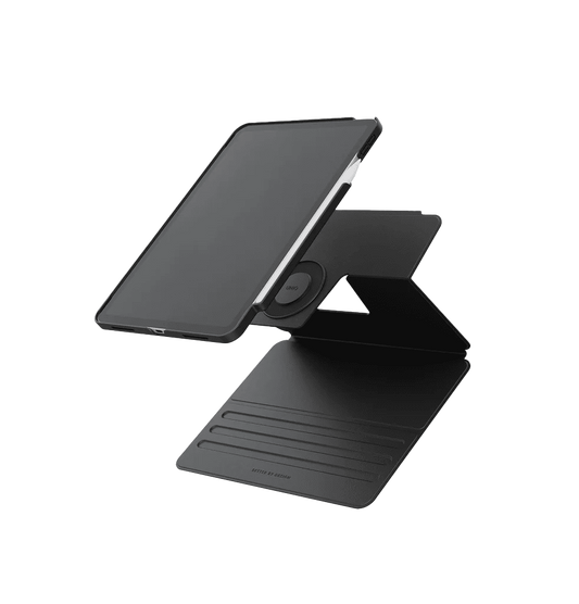 جراب Uniq Rovus Snapmount المغناطيسي القابل للفصل والدوران 360 درجة لجهاز iPad Air 11 بوصة | 10.9 بوصة (2024 | 2022/2020) - أسود