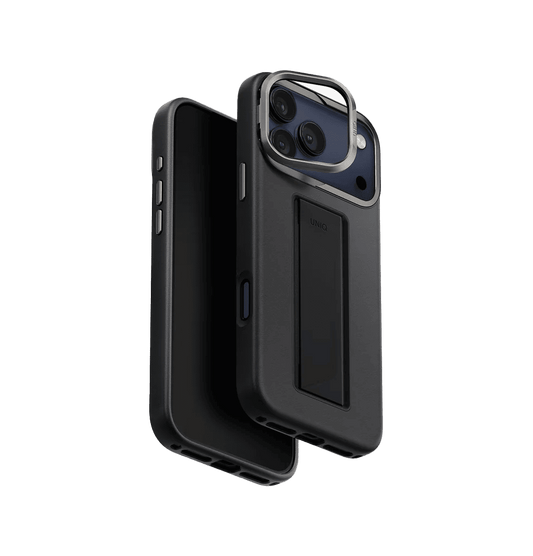جراب Uniq Heldro Pro FlexGrip من الجلد الصناعي iPhone 17 Pro Max