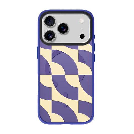 Rear view of the durable Laut KEYKO POP shockproof case for iPhone 17 Pro in Indigo Tide at Tradeline.