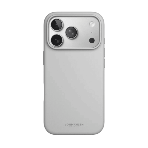جراب Vonmahlen من السيليكون الناعم لهاتف iPhone 17 Pro - رمادي فاتح