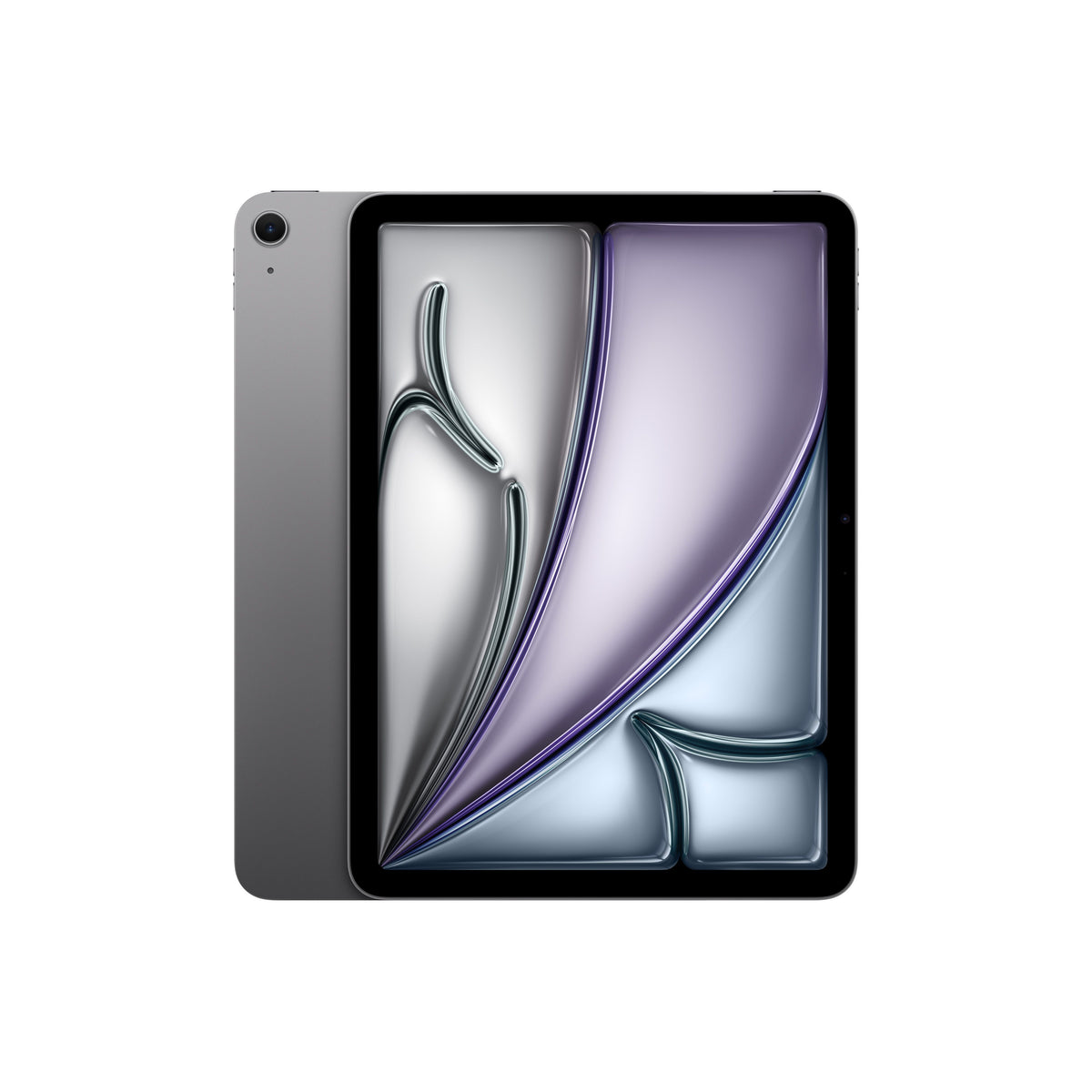 Front and back view display of the 11-inch iPad Air Wi-Fi 256GB Space Grey M4 available at Tradeline.
