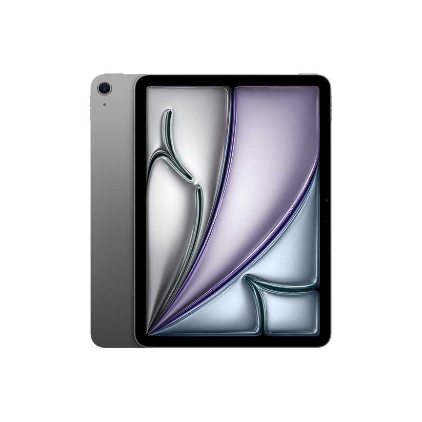 Front and back view display of the 11-inch iPad Air Wi-Fi 256GB Space Grey M4 available at Tradeline.
