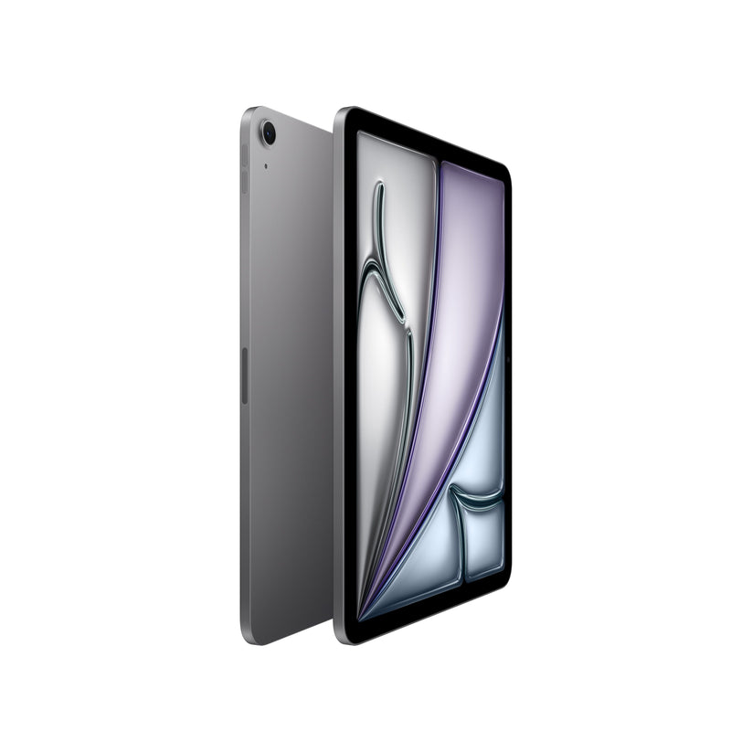 Side view profile of the 11-inch iPad Air Wi-Fi 256GB Space Grey M4 tablet from Tradeline Egypt.
