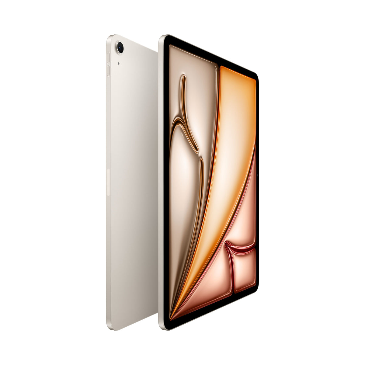 Side view profile of the 13-inch iPad Air Wi-Fi 128GB Starlight M4 tablet from Tradeline Egypt.