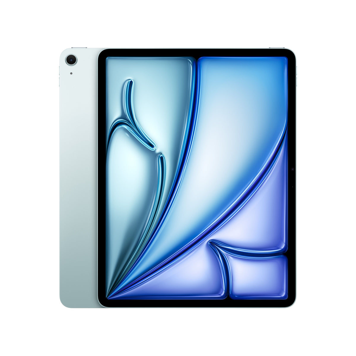 Front and back view display of the 13-inch iPad Air Wi-Fi 1TB Blue M4 available at Tradeline.