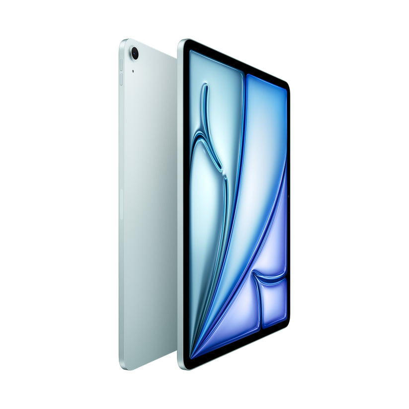 Side view profile of the 13-inch iPad Air Wi-Fi 1TB Blue M4 tablet from Tradeline Egypt.