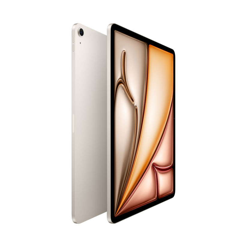 Side view profile of the 13-inch iPad Air Wi-Fi 1TB Starlight M4 tablet from Tradeline Egypt.