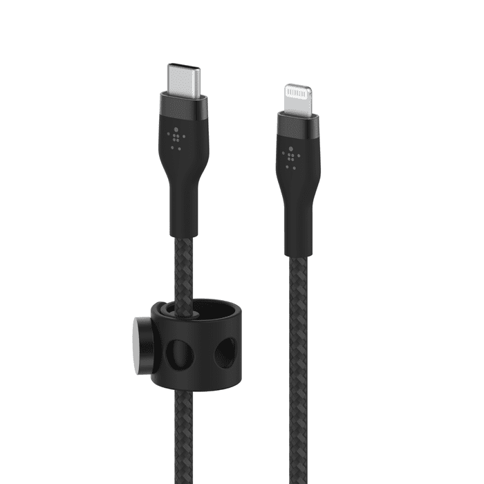 Belkin BOOST↑CHARGE PRO Flex USB-C Cable with Lightning Connector (3M) - Black