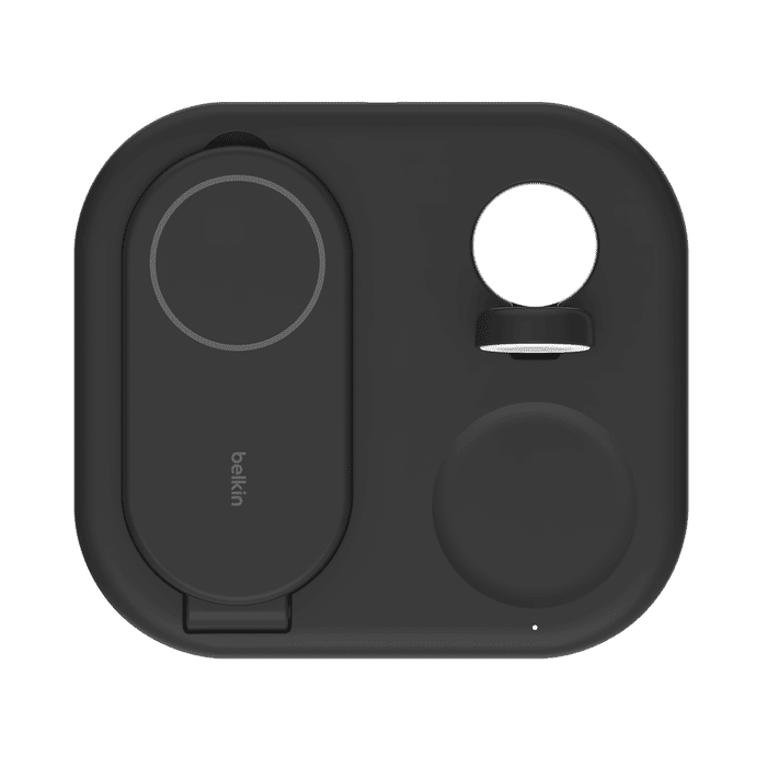 Belkin BoostCharge 3-in-1 Magnetic Charging Stand with Qi2 Fast Wireless Charging 15W - Black