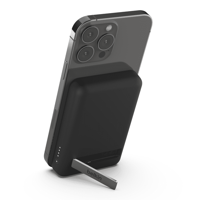 Belkin BoostCharge Magnetic Wireless Power Bank 5K + Stand - Black