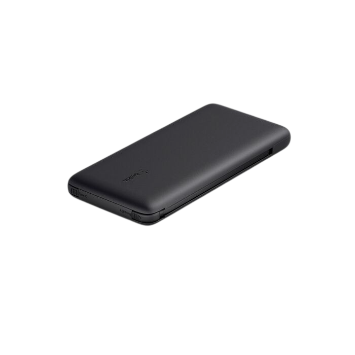 Belkin BoostCharge Plus 10K USB-C Power Bank with Integrated Cables - Black