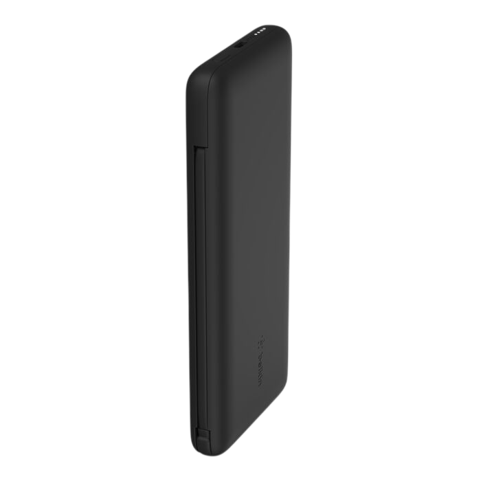 Belkin BoostCharge Plus 10K USB-C Power Bank with Integrated Cables - Black