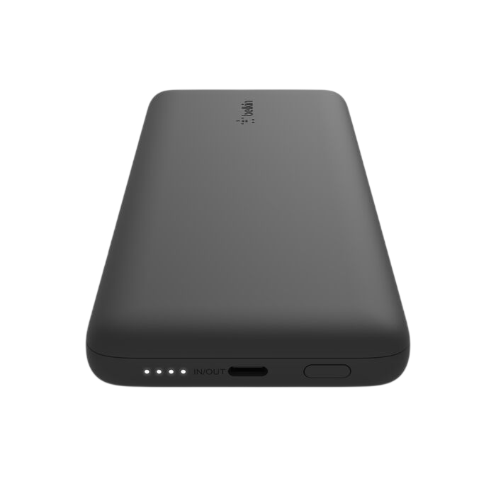 Belkin BoostCharge Plus 10K USB-C Power Bank with Integrated Cables - Black
