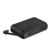 Belkin BoostCharge Power Bank 10K with Integrated Cable USB-C 20W - Black