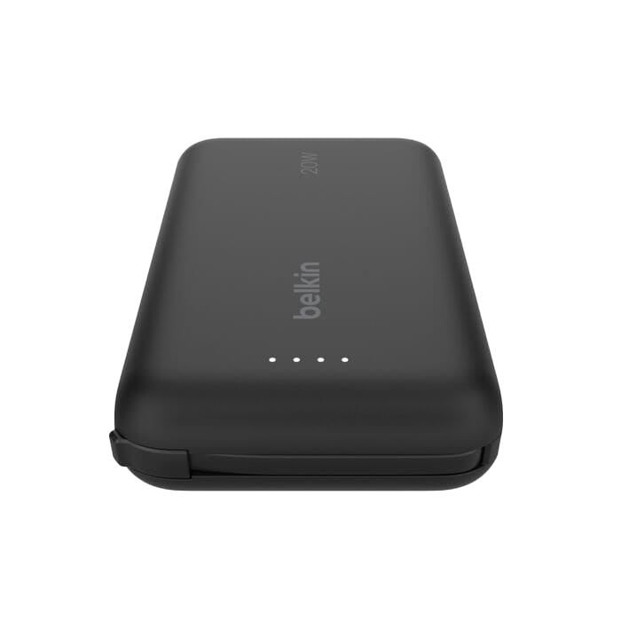 Belkin BoostCharge Power Bank 10K with Integrated Cable USB-C 20W - Black