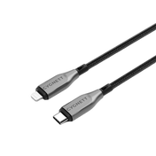 كابل Cygnett Armoured من Lightning إلى USB-C بطول 2 متر - أسود