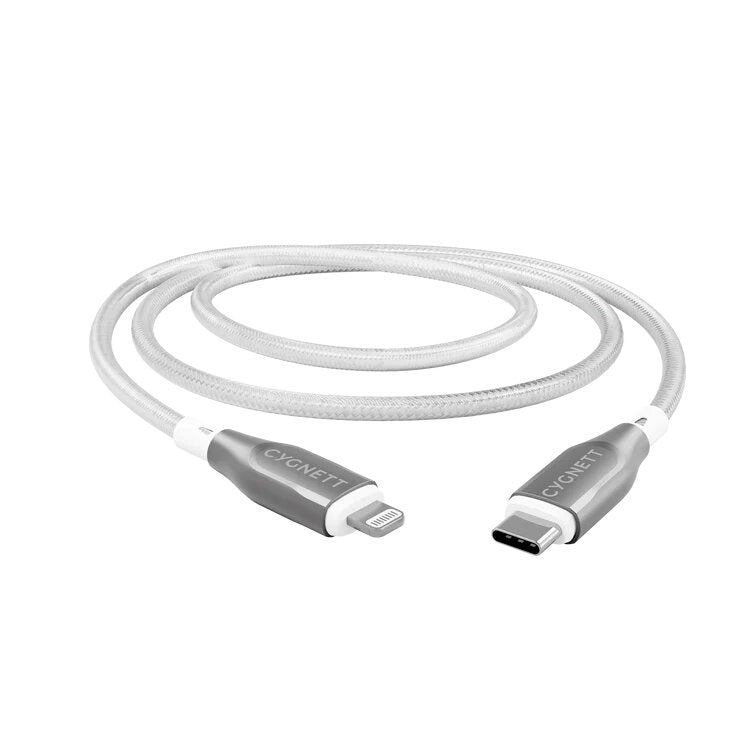 Cygnett Armoured Lightning To USB-C 2m - White