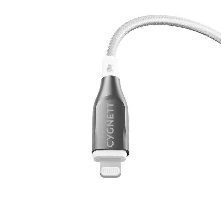 Cygnett Armoured Lightning To USB-C 2m - White