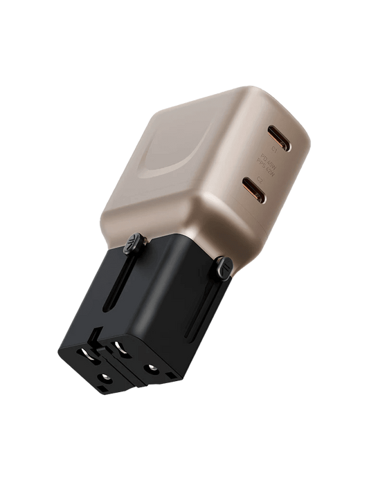ENERGEA TravelGo Adapter 45 With 2 Port USB-C 45W - GOLD BLACK