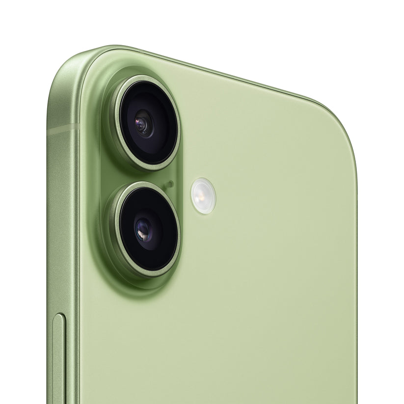 A close-up view of the Sage smartphone's rear camera module, highlighting the vertical dual-lens layout, a small microphone hole, and the adjacent flash ring.