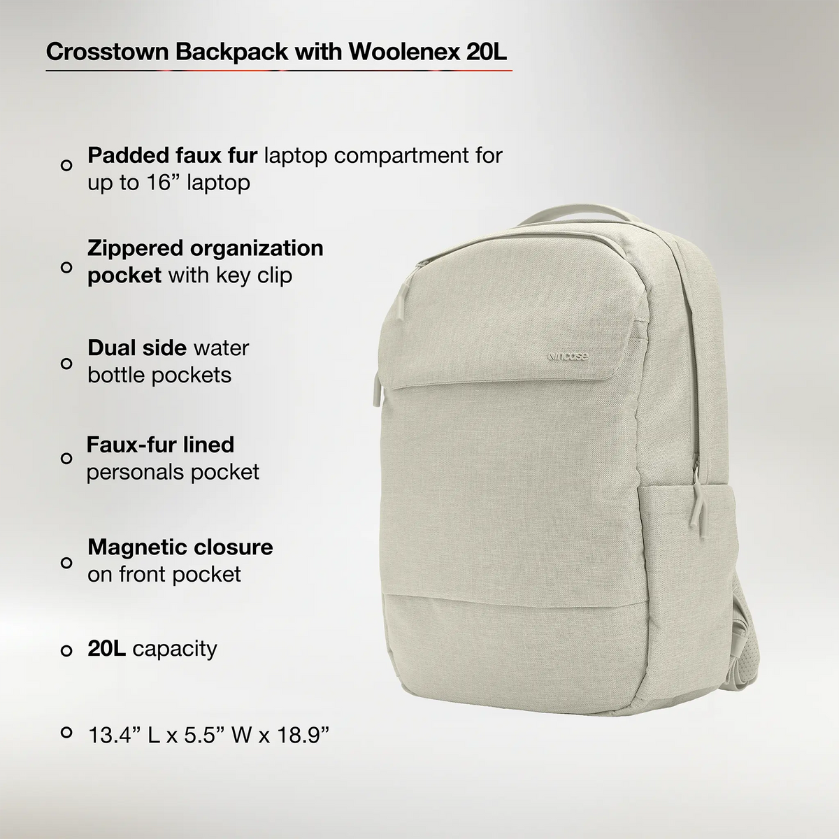 Incase Crosstown Backpack - Limestone
