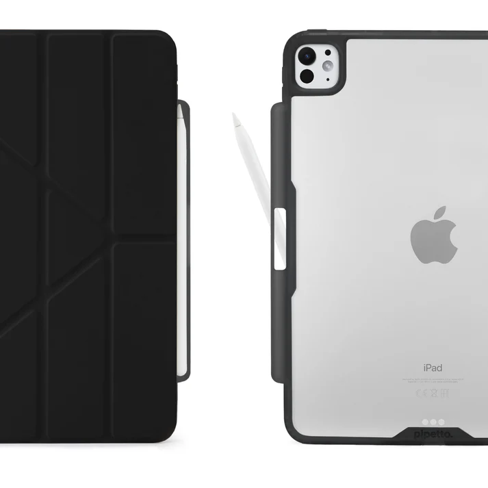 حافظة أقلام Pipetto لجهاز iPad Pro 11 (2024) بتصميم أوريغامي رقم 3 - أسود
