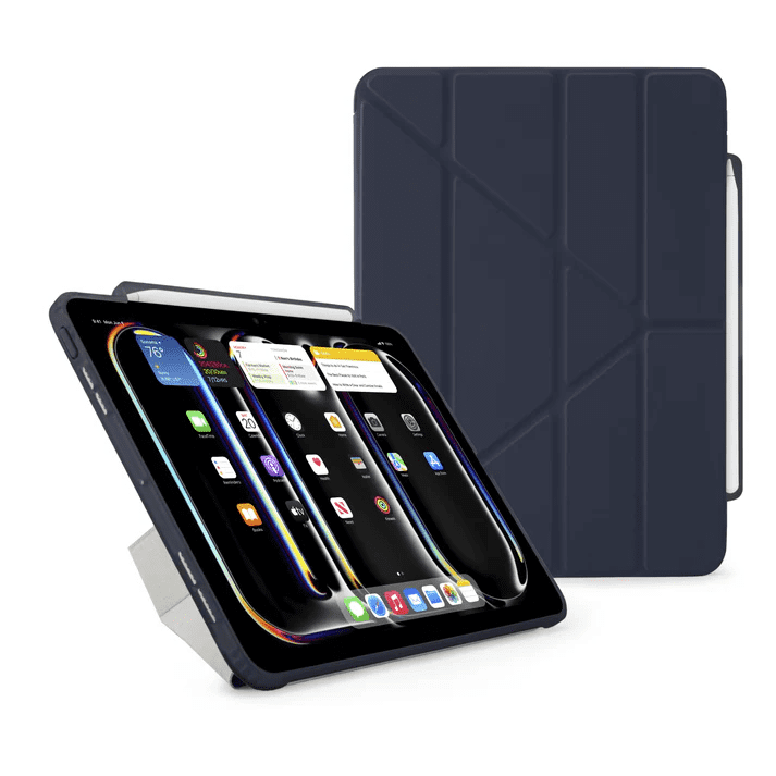 حافظة أقلام Pipetto لجهاز iPad Pro 11 (2024) بتصميم أوريغامي رقم 3 - أزرق داكن