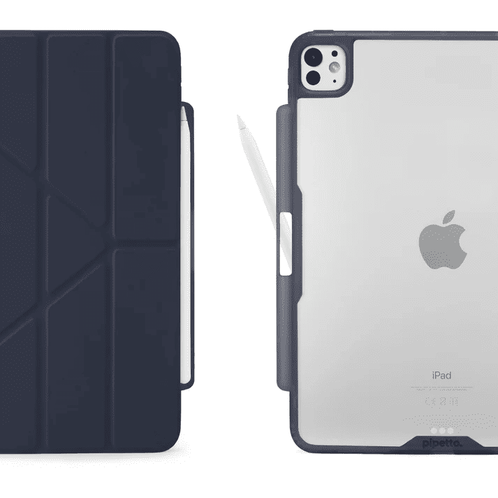 حافظة أقلام Pipetto لجهاز iPad Pro 11 (2024) بتصميم أوريغامي رقم 3 - أزرق داكن