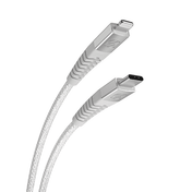 Scosche StrikeLine Heavy-Duty USB-C to Lightning Cable 8ft (2.4M) - White