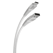 Scosche Strikeline Heavy-Duty USB-A to USB-C Braided Cable 4ft (1.2M) - White