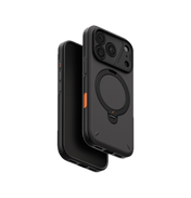 UNIQ HYBRID IPHONE 18 PRO ELIX WITH 360 ROTATING KICKSTAND - CHARCOAL GREY