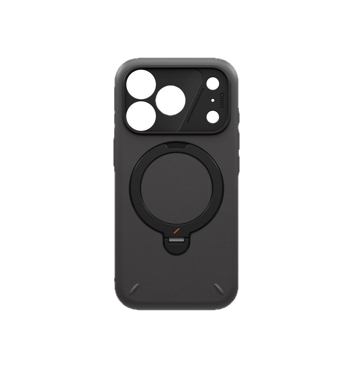 UNIQ HYBRID IPHONE 18 PRO ELIX WITH 360 ROTATING KICKSTAND - CHARCOAL GREY