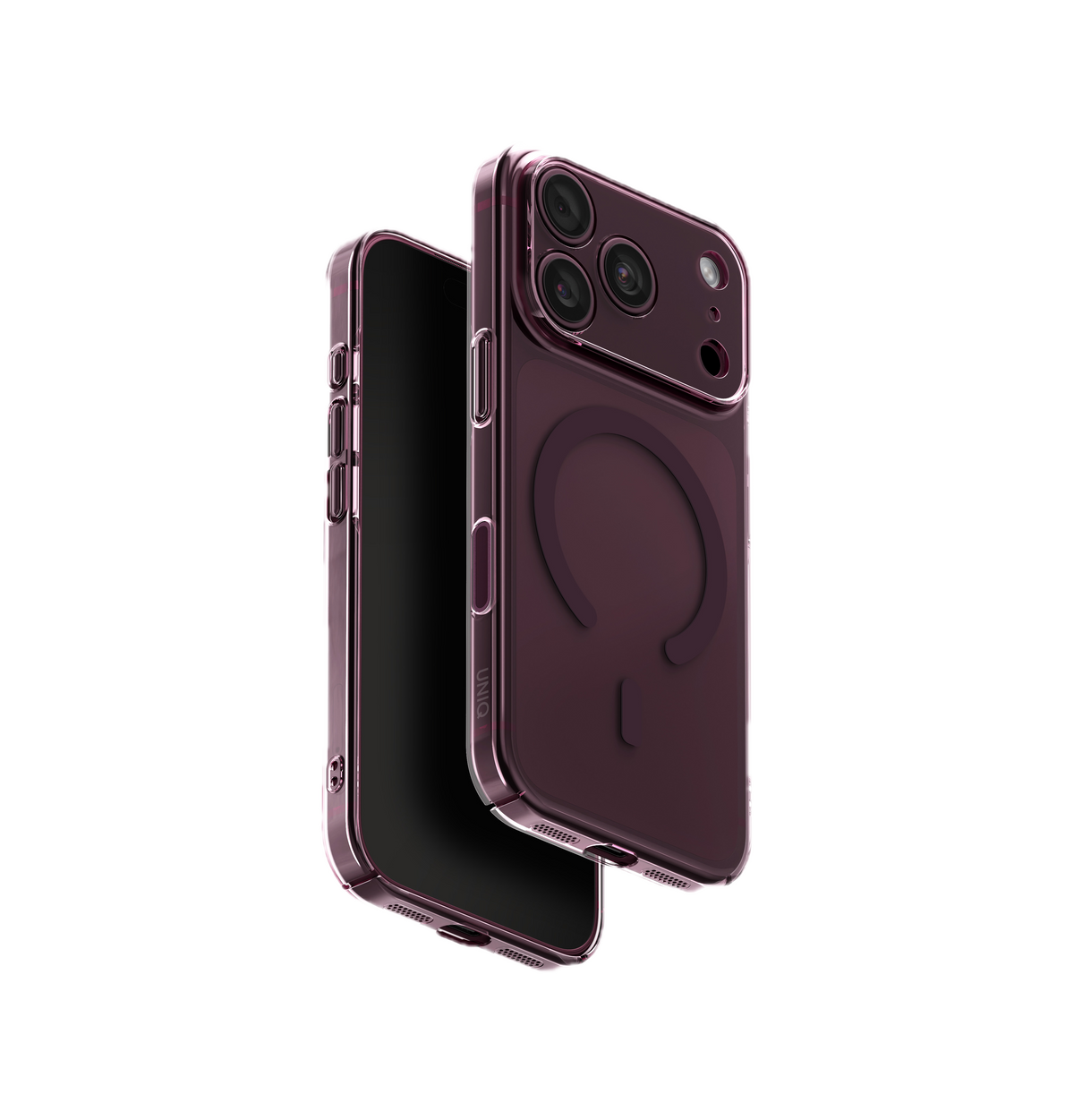 UNIQ HYBRID IPHONE 18 PRO MAGCLICK CHARGING AIRSUIT - GLOSSY BURGUNDY