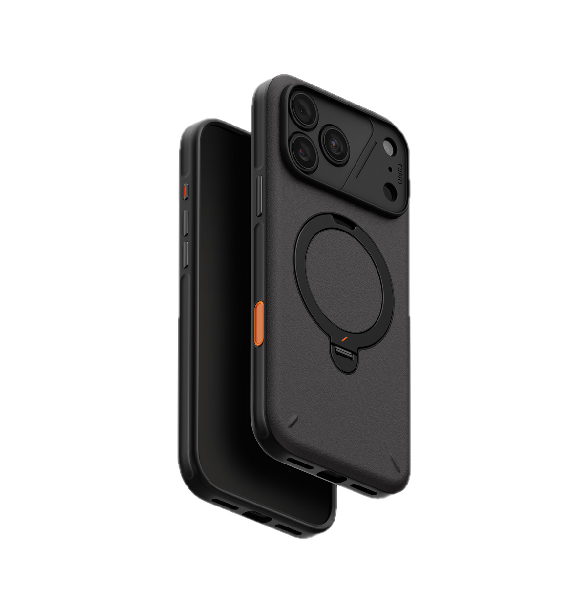 UNIQ HYBRID IPHONE 18 PRO MAX ELIX WITH 360 ROTATING KICKSTAND - CHARCOAL GREY