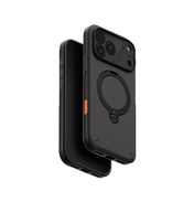 UNIQ HYBRID IPHONE 18 PRO MAX ELIX WITH 360 ROTATING KICKSTAND - CHARCOAL GREY
