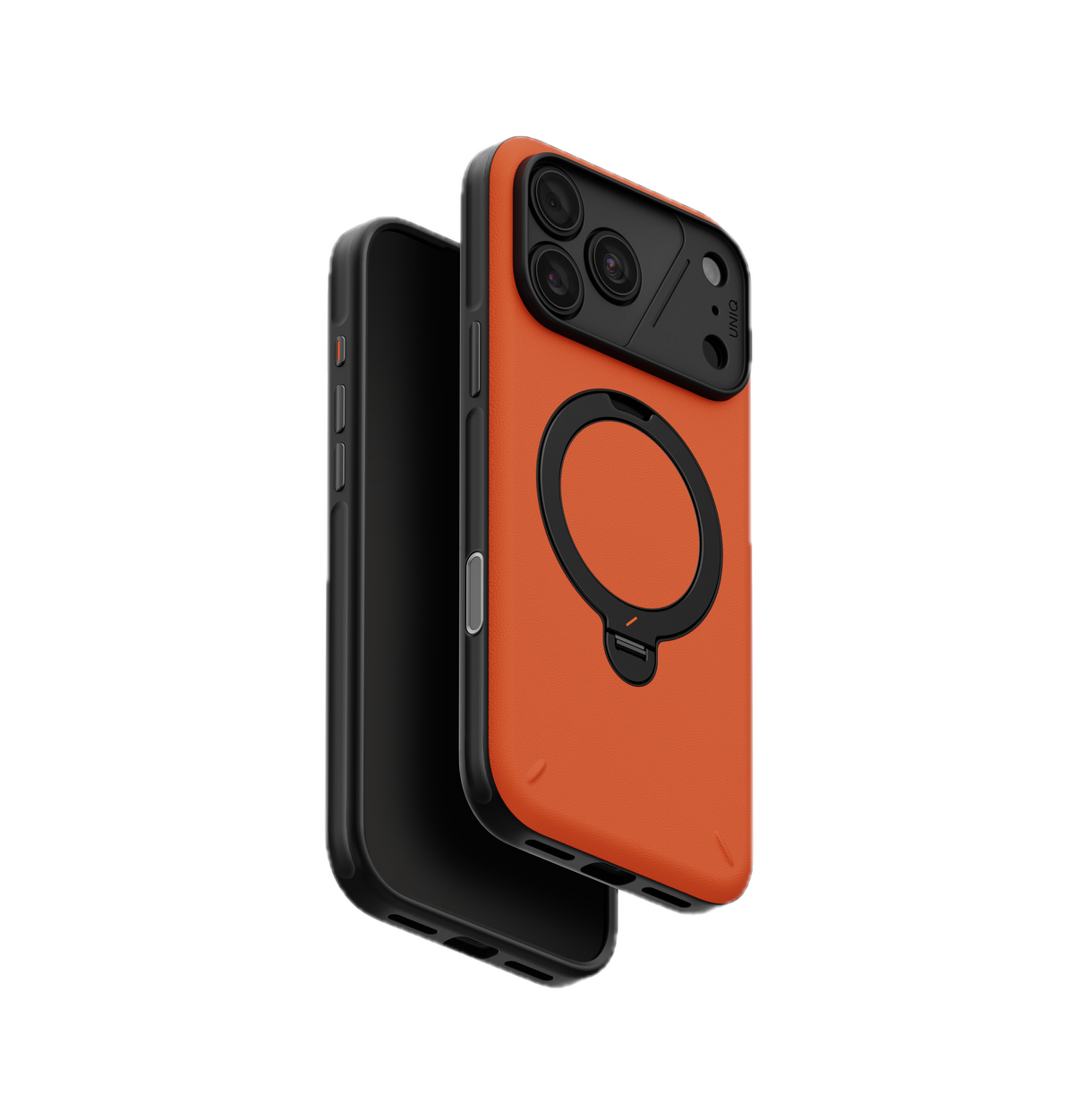UNIQ HYBRID IPHONE 18 PRO MAX ELIX WITH 360 ROTATING KICKSTAND - VOLT ORANGE