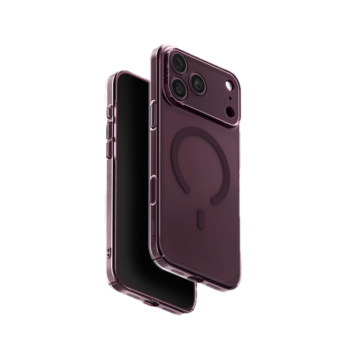 UNIQ HYBRID IPHONE 18 PRO MAX MAGCLICK CHARGING AIRSUIT - GLOSSY BURGUNDY