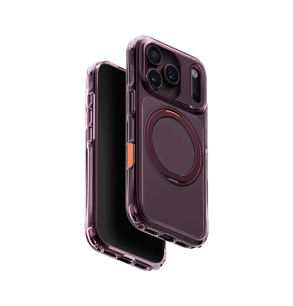 UNIQ HYBRID IPHONE 18 PRO MAX SWIVIX WITH 360 ROTATING KICKSTAND - DEEP BURGUNDY