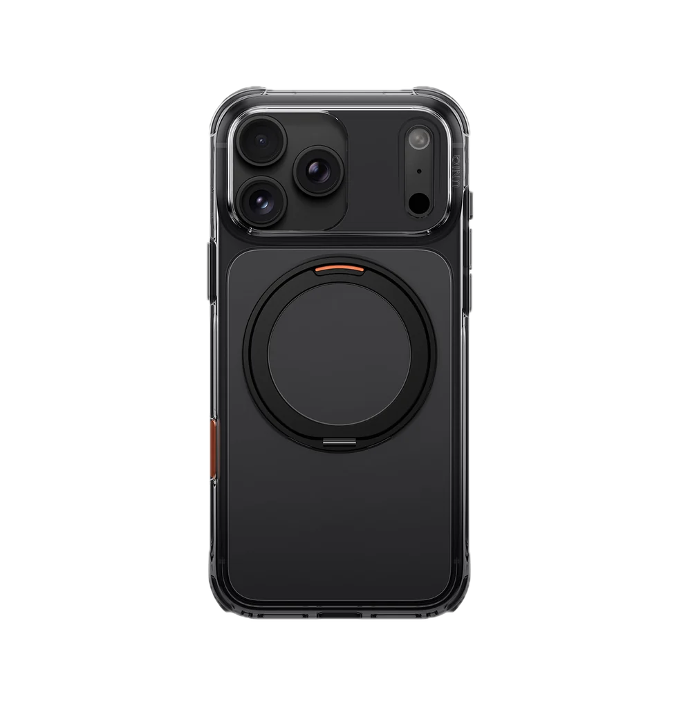 UNIQ HYBRID IPHONE 18 PRO SWIVIX WITH 360 ROTATING KICKSTAND - CARBON BLACK