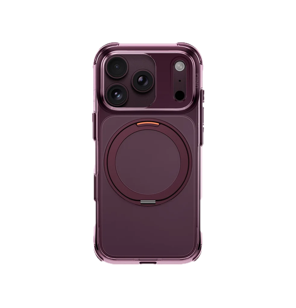 UNIQ HYBRID IPHONE 18 PRO SWIVIX WITH 360 ROTATING KICKSTAND - DEEP BURGUNDY