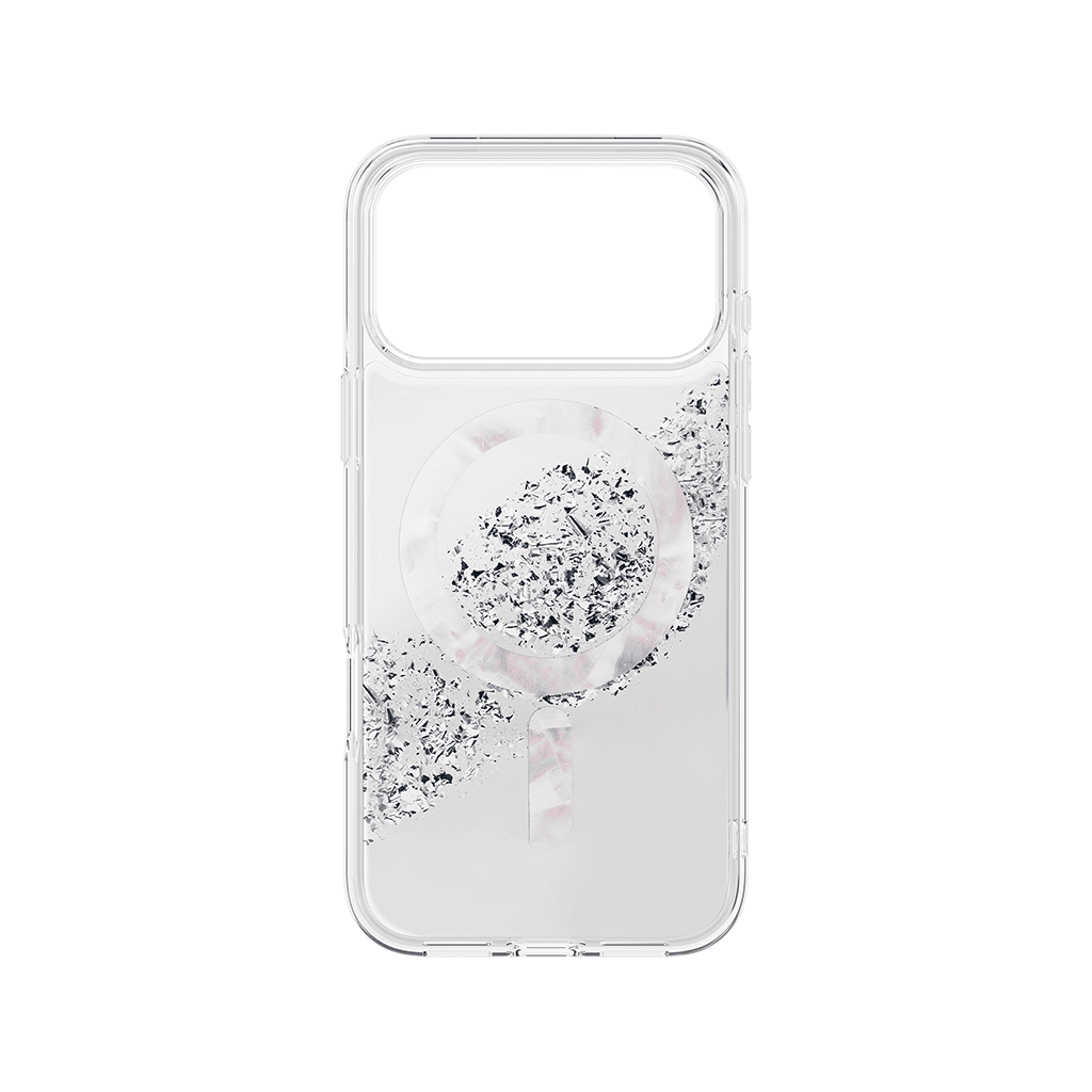 Uniq COEHL CRYSTELLE iPhone 17 Pro Max MagClick Magnetic Charging Compatible - Sparkling Silver